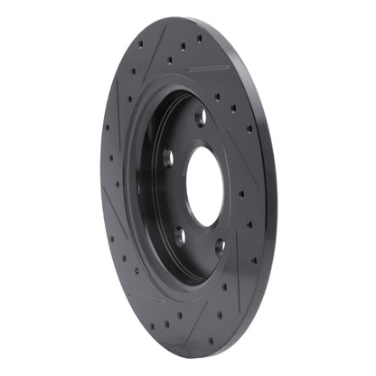 R1 Concepts R1 08-16 Chrysler Town & Country Rear Right Drilled & Slotted Black Brake Rotor