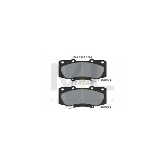 TEXTAR 2520901 Brake pad set with acoustic wear warning | ML Performance Car Parts
