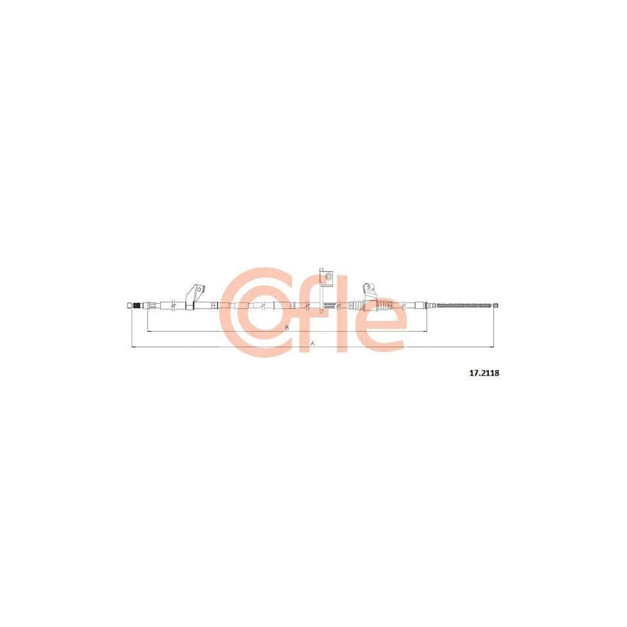 Cofle 92.17.2118 Hand Brake Cable for Mitsubishi Pajero / Shogun