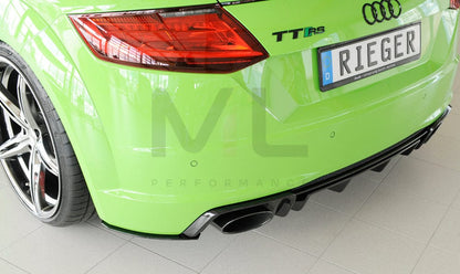 Rieger 00055173 Audi 8J 8J1-FV 8S TTRS Rear Side Splitter 6 | ML Performance UK Car Parts
