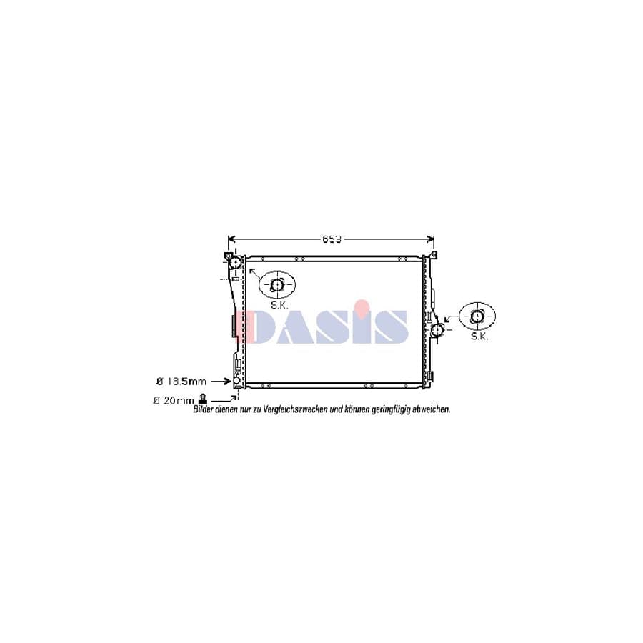AKS Dasis 050006N Engine Radiator for BMW X3 (E83)