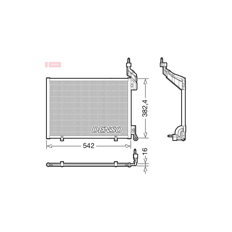 DENSO DCN10048 Air Conditioning Condenser for Ford Fiesta