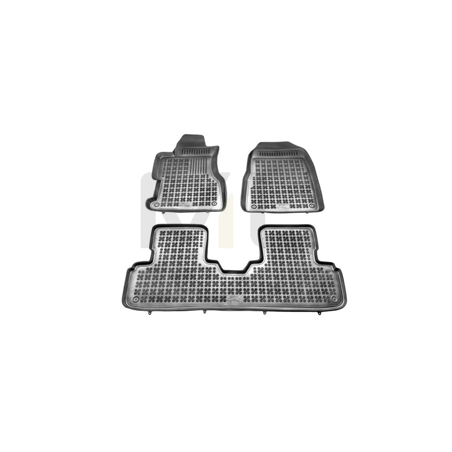 REZAW PLAST 200905 Floor mat set for HONDA Civic VII Hatchback (EU, EP, EV) Elastomer, Front and Rear, Black