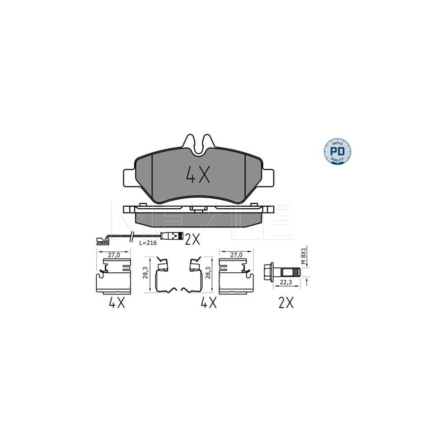 Meyle 025 291 9019/Pd Brake Pad Set