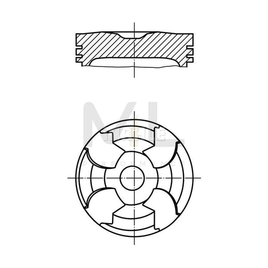 MAHLE ORIGINAL 002 30 01 Piston 87,5 mm, with piston ring carrier | ML Performance Car Parts