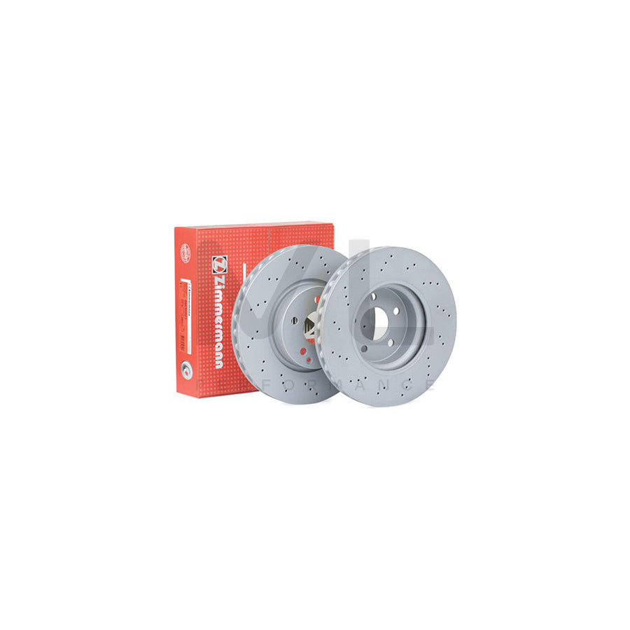 ZIMMERMANN SPORT COAT Z 400.3664.52 Brake Disc Internally Vented, Perforated, Coated, High-carbon  - 1 piece
