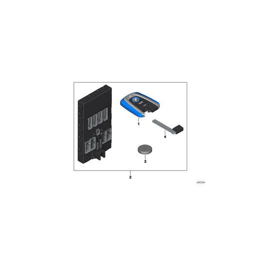 Genuine BMW 51210040897 I15 Set Radio Remote Ctrl.W.Bdc - Basic 434 MHZ (Inc. i8) | ML Performance US Car Parts