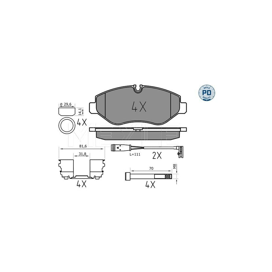 Meyle 025 291 9220/Pd Brake Pad Set