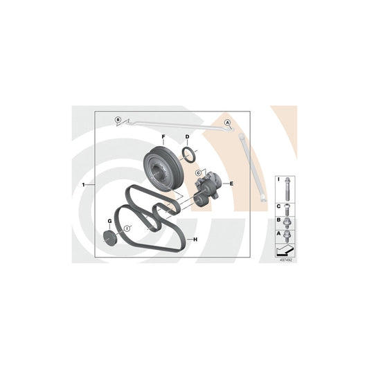 Genuine BMW 11282475022 F15 Repair Kit For Belt Drive, Complete VALUE LINE (Inc. X5 35i) | ML Performance US Car Parts