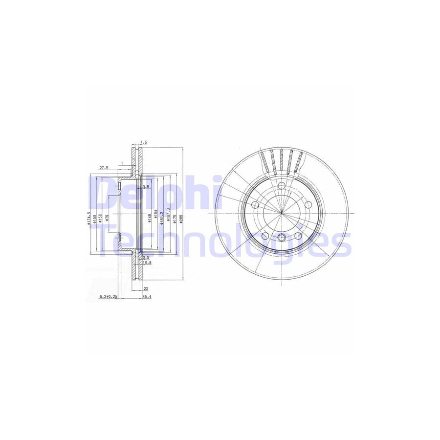 Delphi Bg2623C Brake Disc