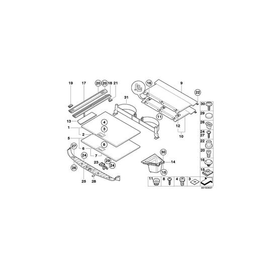 Genuine BMW 51473411941 E83 E83 Lashing Rail, Left (Inc. X3 3.0sd, X3 2.5i & X3 3.0d) | ML Performance US Car Parts
