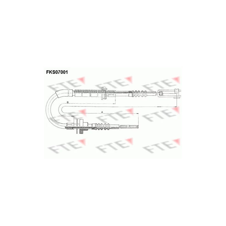 FTE Fks07001 Clutch Cable Suitable for Mercedes-Benz 100