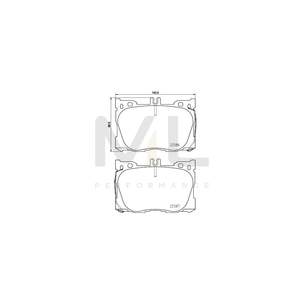 Hella 8DB 355 031-701 Brake Pad Set Prepared For Wear Indicator
