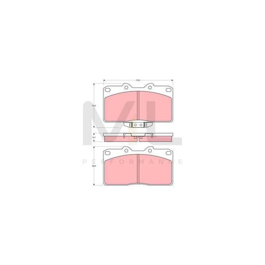 TRW Gdb4076 Brake Pad Set Incl. Wear Warning Contact | ML Performance Car Parts