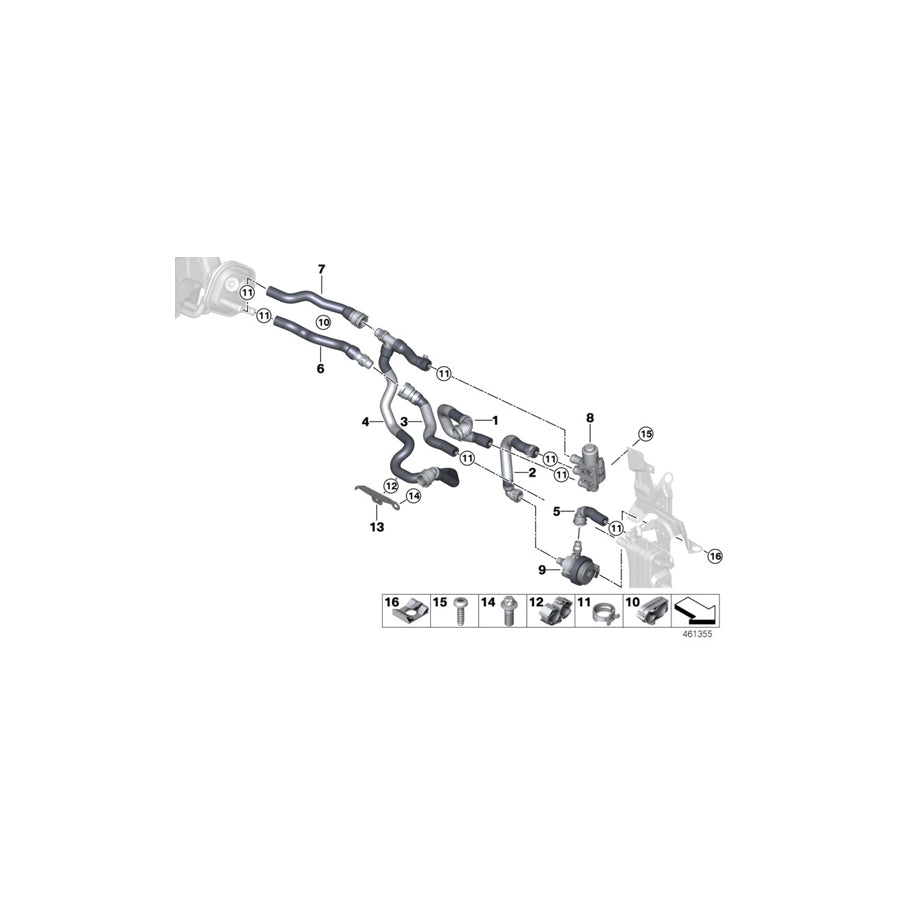 Genuine BMW 64219329658 F30 Coolant Hose Fuel Return 1 (Inc. 330e) | ML Performance US Car Parts