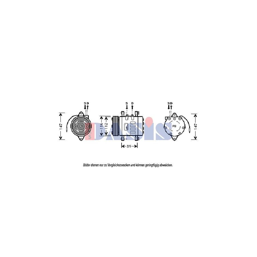 AKS Dasis 850307N Compressor, Air Conditioning