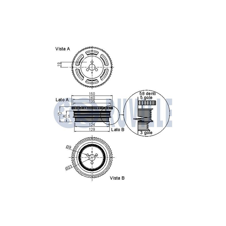 Ruville 55375 Alternator Freewheel Clutch