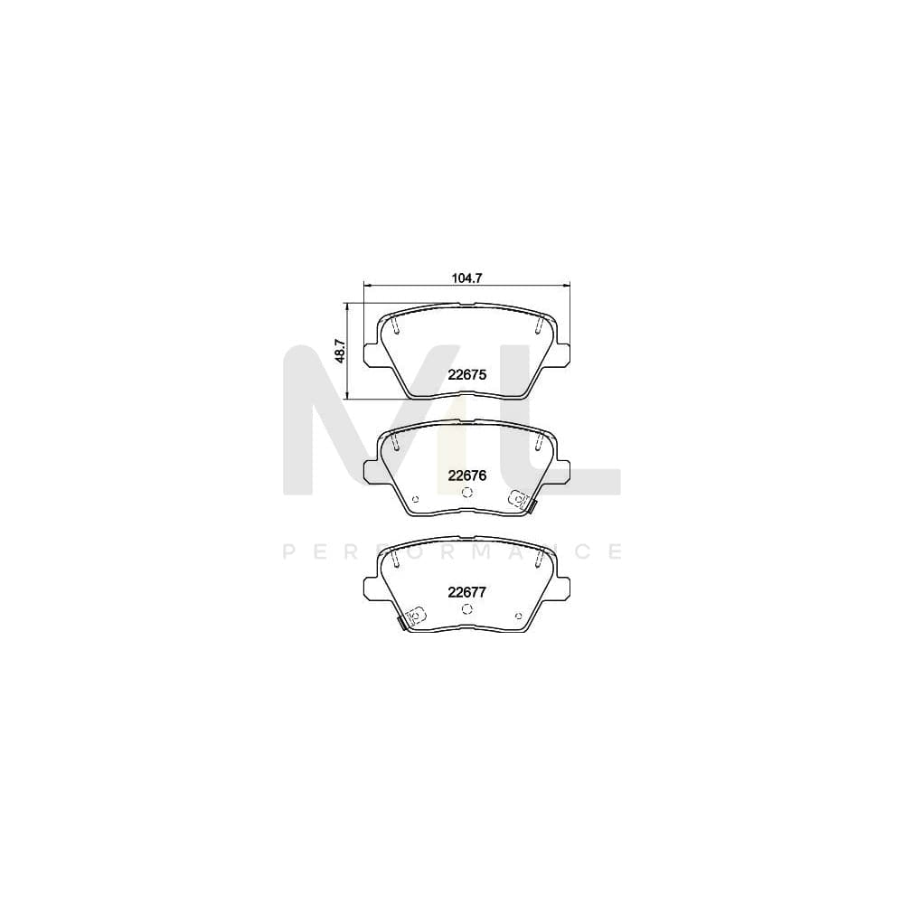 Hella 8DB 355 037-891 Brake Pad Set Incl. Wear Warning Contact, With Accessories