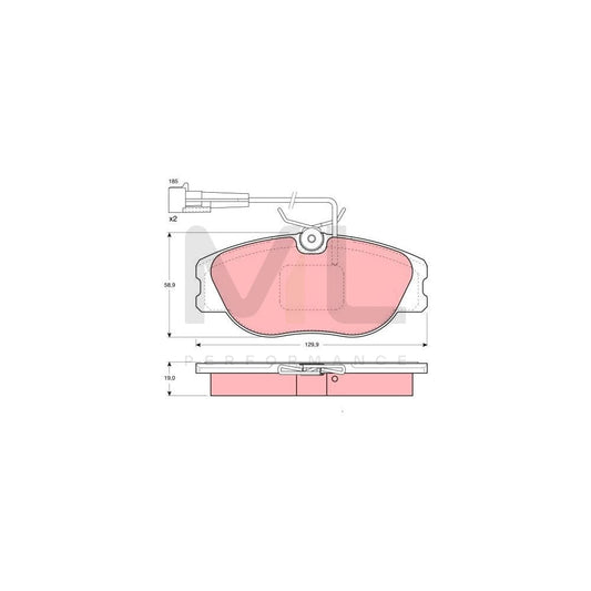 TRW Gdb1117 Brake Pad Set Incl. Wear Warning Contact | ML Performance Car Parts