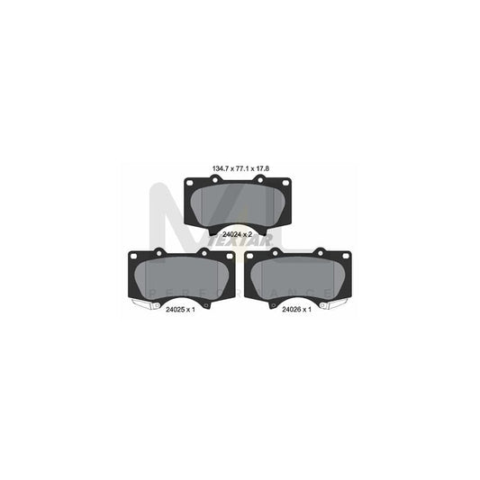 TEXTAR 2402401 Brake pad set with acoustic wear warning | ML Performance Car Parts