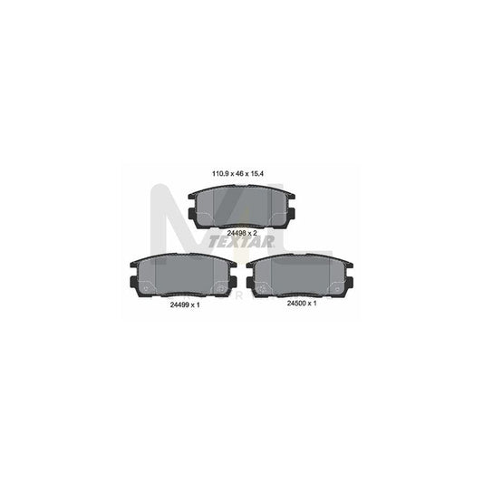 TEXTAR 2449801 Brake pad set with acoustic wear warning | ML Performance Car Parts