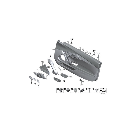 Genuine BMW 51419471169 G29 Door Trim Panel, Front Left ELFENBEINWEISS (Inc. Z4 20i, Z4 30i & Z4 M40i) | ML Performance US Car Parts