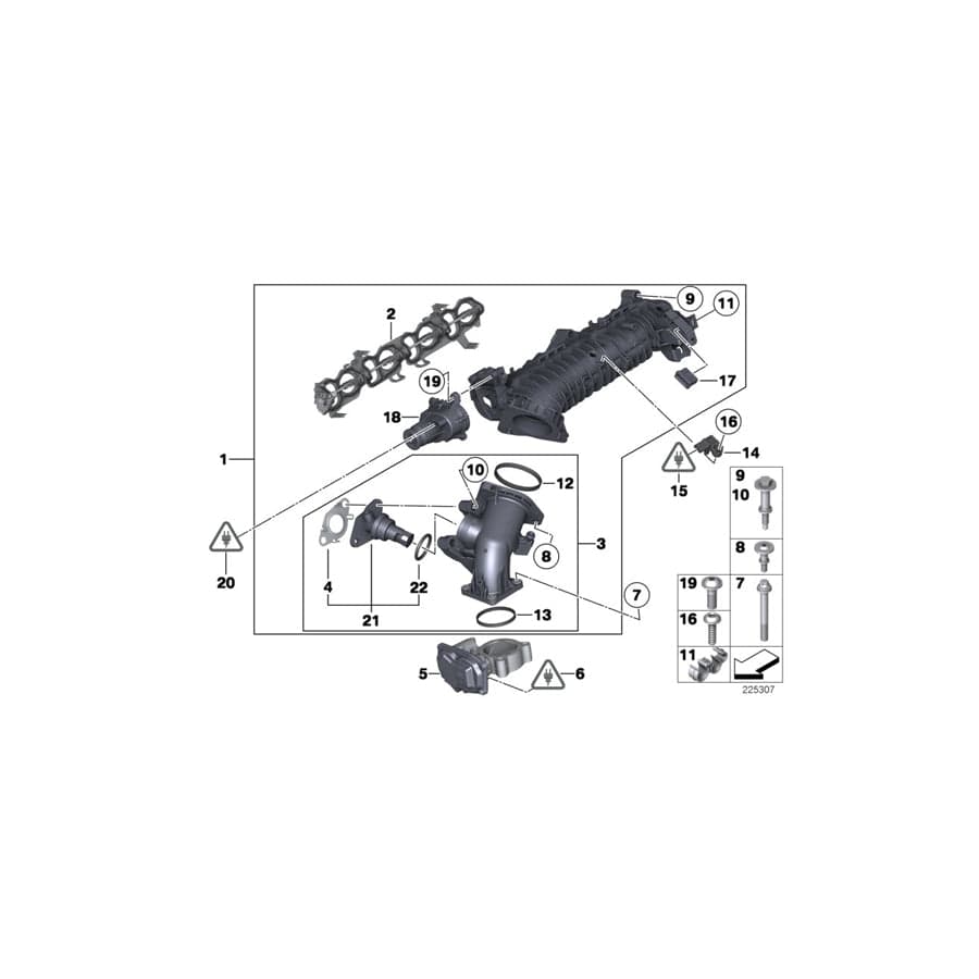 Genuine BMW 11617807991 F11 F34 F22 Intake Manifold With Flap Control (Inc. 318d, 220d & 420d) | ML Performance UK Car Parts
