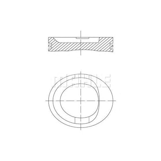 MAHLE ORIGINAL 568 05 00 Piston 75 mm, with piston rings | ML Performance Car Parts