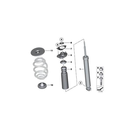 Genuine BMW 33526796441 E89 Shock Absorber, Rear (Inc. Z4 18i, Z4 23i & Z4 30i) | ML Performance US Car Parts