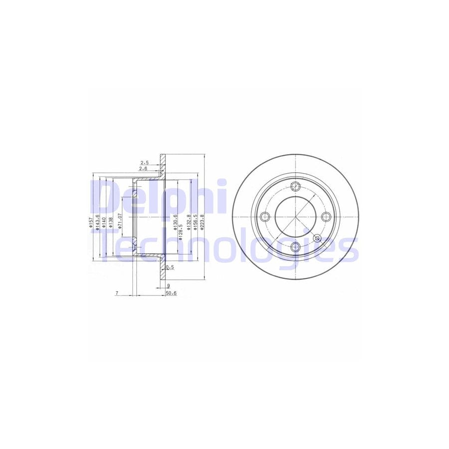 Delphi Bg2691 Brake Disc For Citroen Xantia
