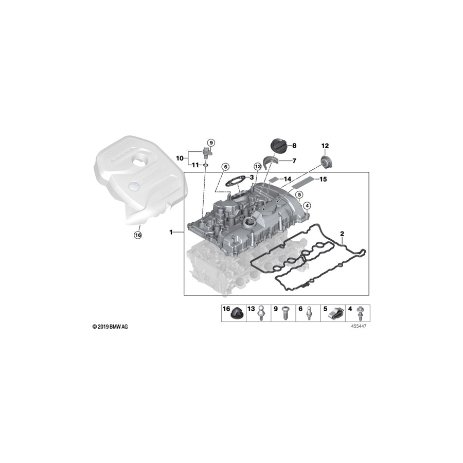 Genuine BMW 11128618519 F34 G11 G32 Profile Seal For Cylinder Head Cover (Inc. 740LeX, 420i & X4 30iX) | ML Performance US Car Parts
