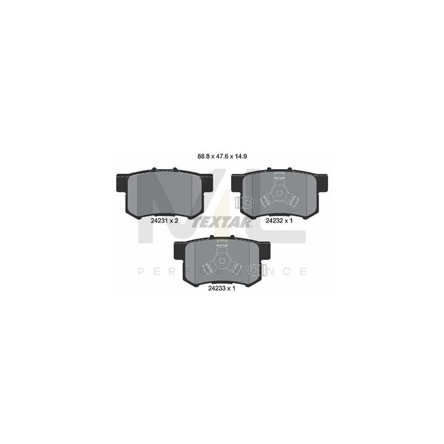 TEXTAR 2423101 Brake pad set with acoustic wear warning | ML Performance Car Parts