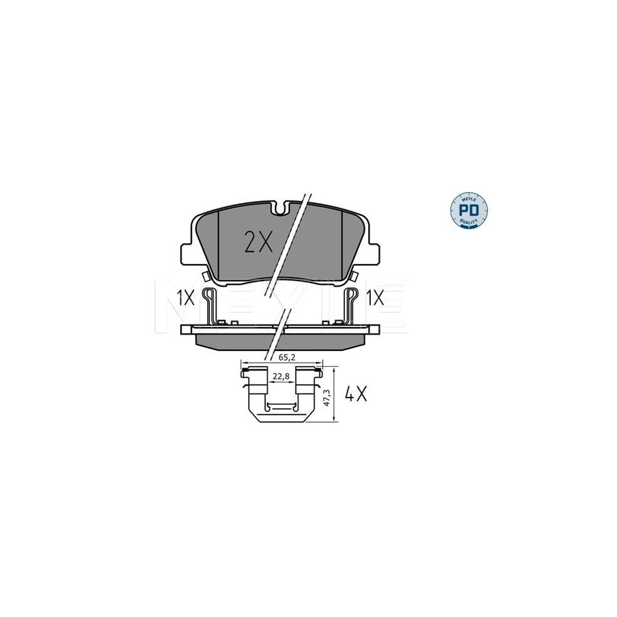 Meyle 025 224 1817/Pd Brake Pad Set For Hyundai H350