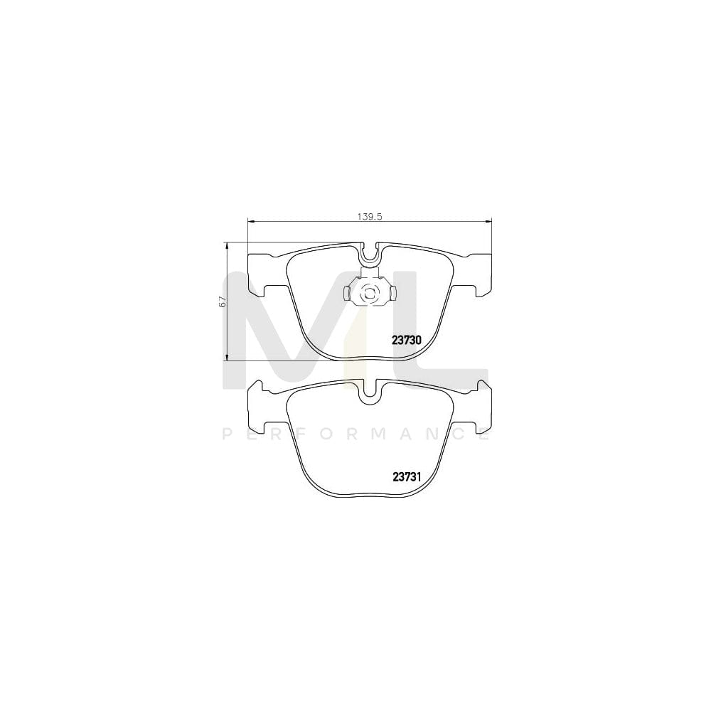 Hella 8DB 355 010-751 Brake Pad Set Prepared For Wear Indicator
