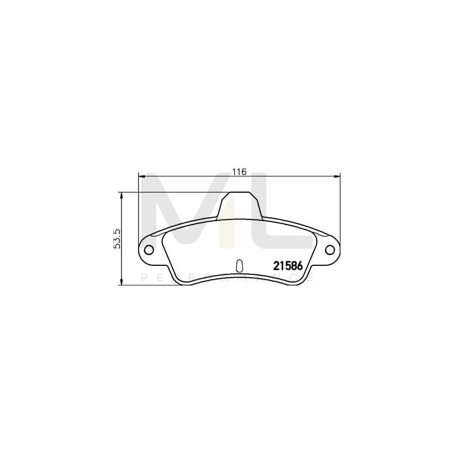 TEXTAR 2158601 Brake pad set not prepared for wear indicator | ML Performance Car Parts
