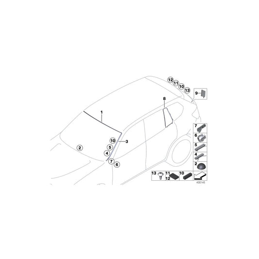 Genuine BMW 51317277645 F25 Drip Moulding, Left (Inc. X3 28i, X3 20dX & X3 28iX) | ML Performance US