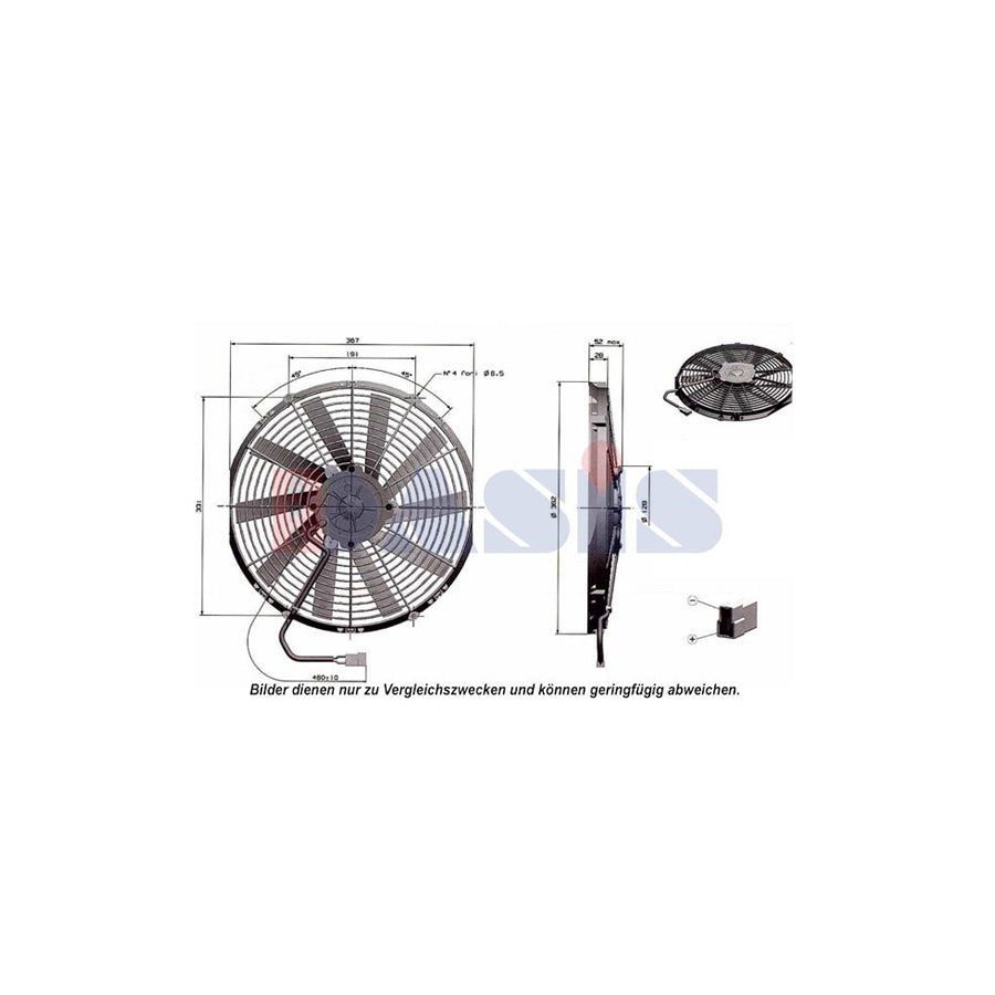 AKS Dasis 870206N Fan, A / C Condenser