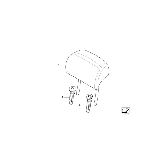 Genuine BMW 52208039586 E61 E60 Headrest Cloth-Leather ANTHRAZIT (Inc. 520d, 550i & 530i) | ML Performance US Car Parts