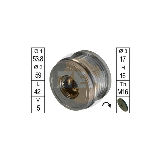 Era ZN5435 Alternator Freewheel Clutch