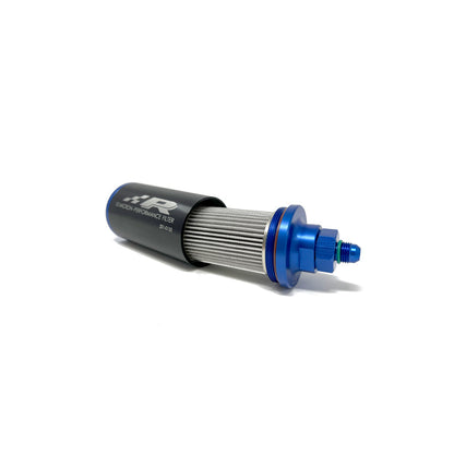Precision Raceworks 201-0155 Inline Fuel Filter AN6 Male Flare 10 micron
