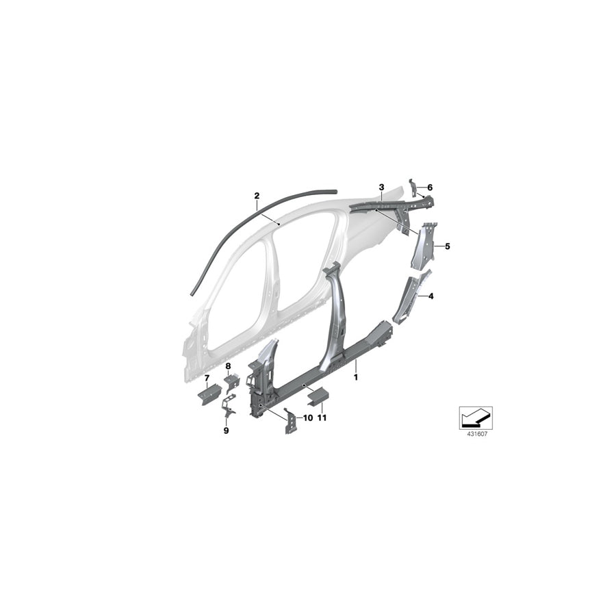 Genuine BMW 41007421770 G12 G11 Console Opener, Right (Inc. 750LdX, 740i & 740LeX) | ML Performance US Car Parts