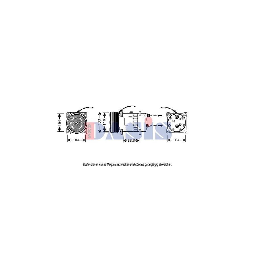 AKS Dasis 850308N Compressor, Air Conditioning