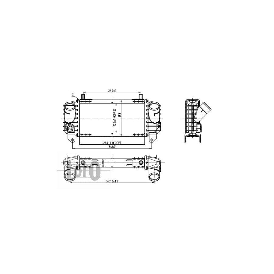 Abakus 0030180009 Intercooler for Audi A2 (8Z0)