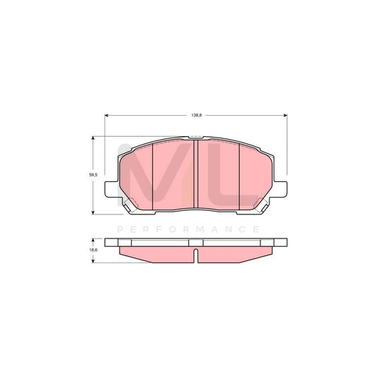TRW Gdb3286 Brake Pad Set Not Prepared For Wear Indicator | ML Performance Car Parts