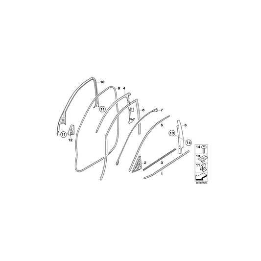 Genuine BMW 51337179731 E71 E72 Cover, Window Frame, Door Front Left (Inc. X6 35dX, X6 35iX & X6 M50dX) | ML Performance US