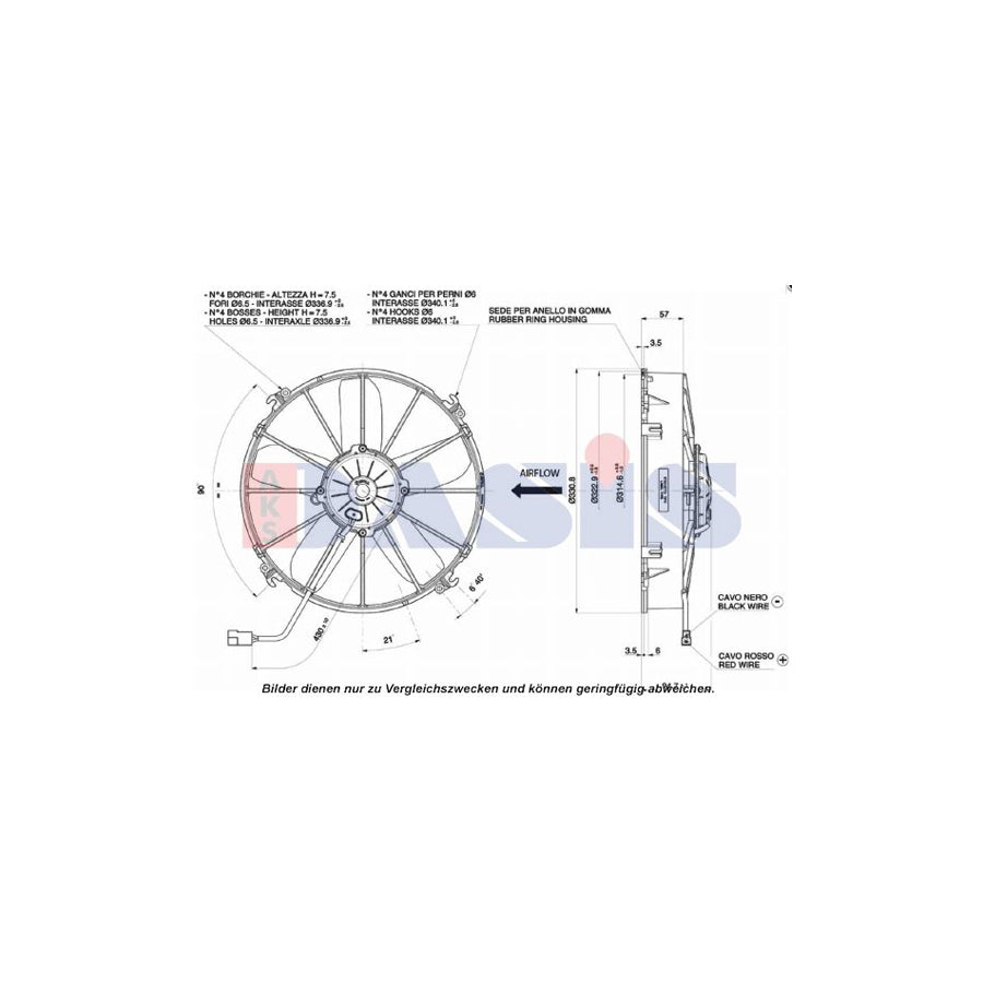 AKS Dasis 870208N Fan, A / C Condenser