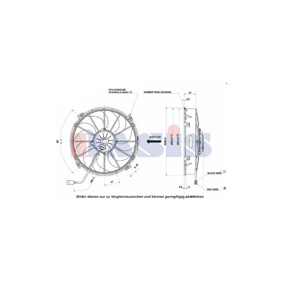 AKS Dasis 870209N Fan, A / C Condenser