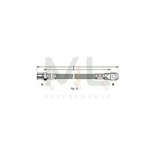 TRW PHD108 Brake Hose for FSO 125P 362mm, M10x1,25 | ML Performance Car Parts