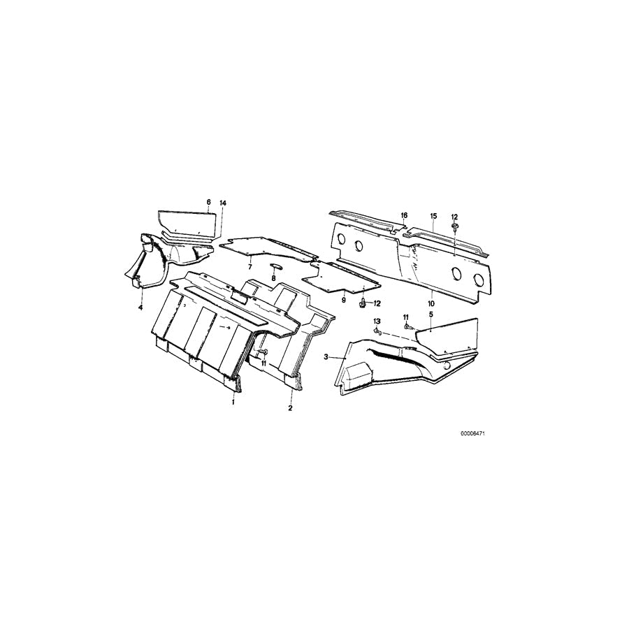 Genuine BMW 51471900264 E24 Panel Wheel Housing Part.Trunk Right ANTHRAZIT (Inc. 633CSi, 635CSi & 628CSi) | ML Performance US Car Parts
