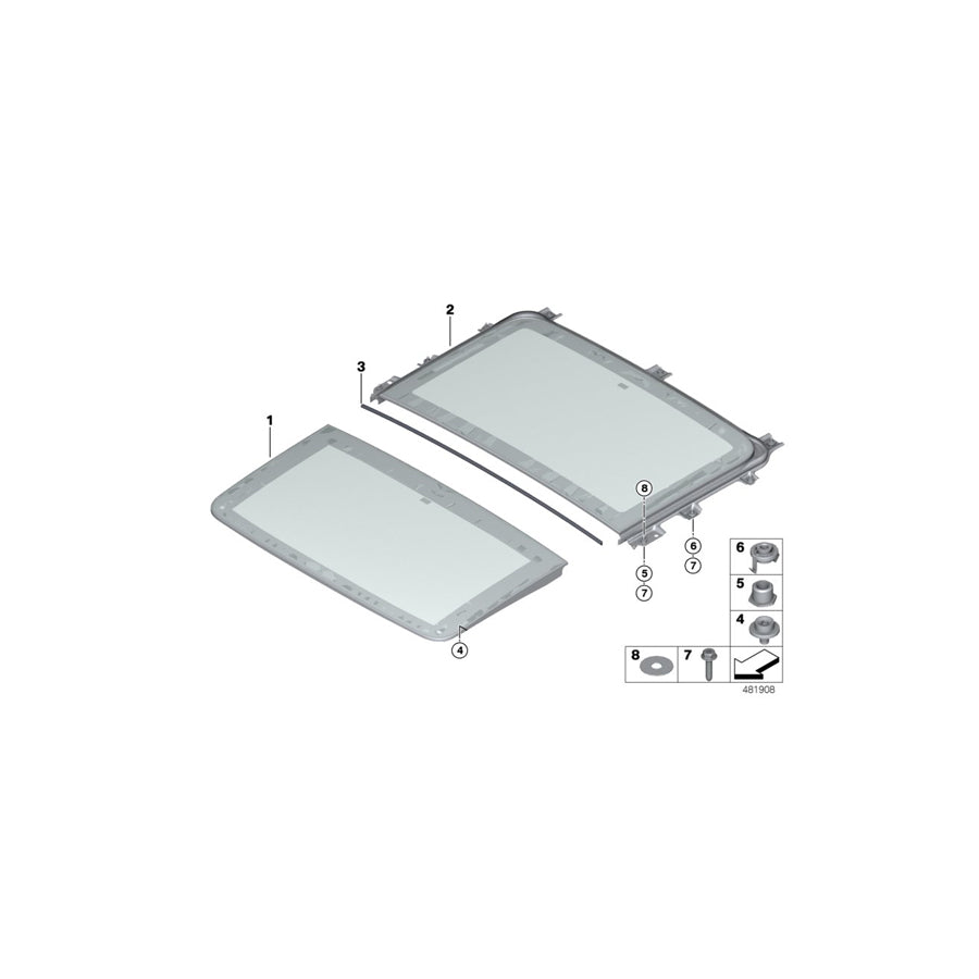 Genuine BMW 54107488433 G32 Glass Cover, Rear (Inc. 630dX, 620d & 620dX) | ML Performance US Car Parts
